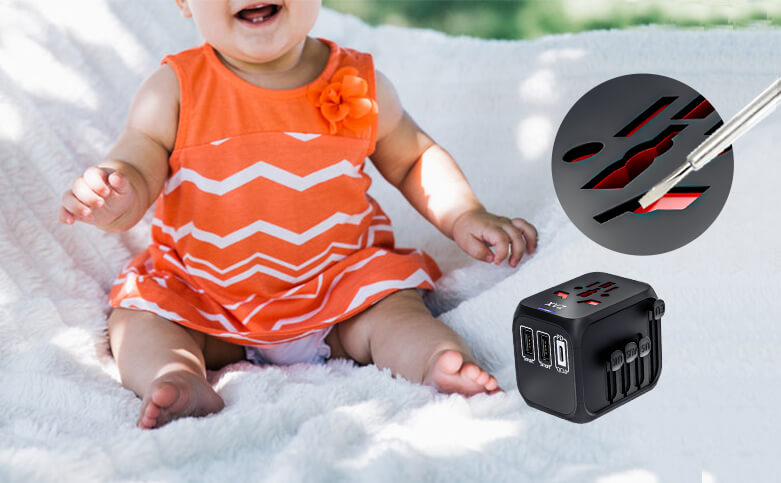 XVZ Universal Adapter with Child-proof Safety Gate